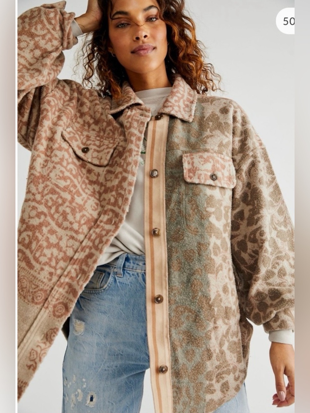 Free People Bandana Leopard Print Ruby Jacket